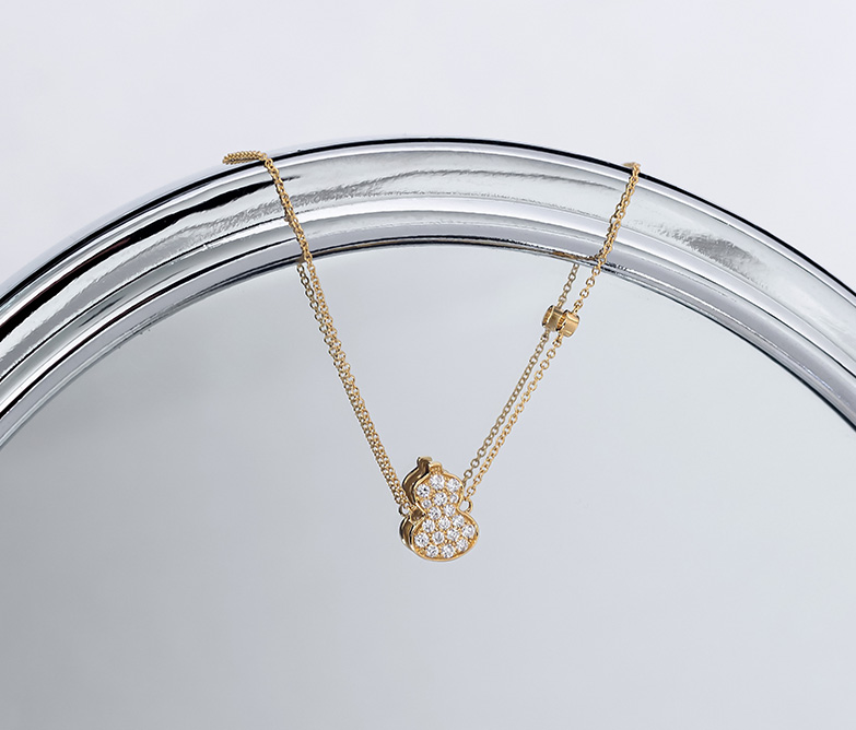 Round Diamond Gourd Pendant Bracelet