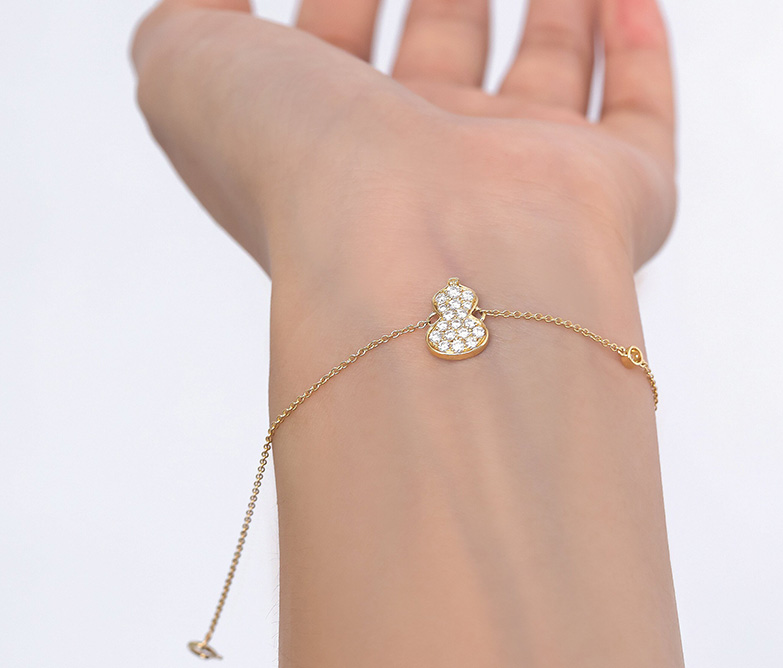 Round Diamond Gourd Pendant Bracelet