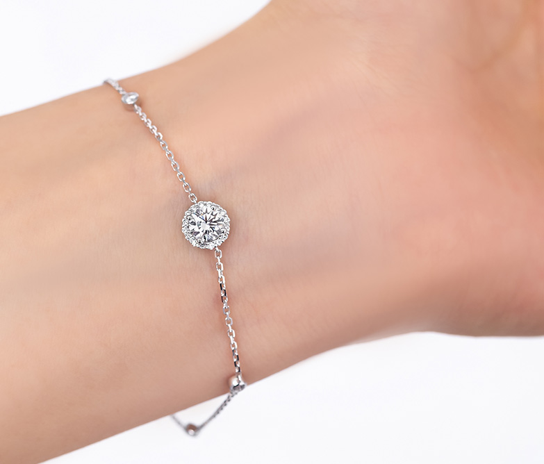 Round Petite Halo Bracelet