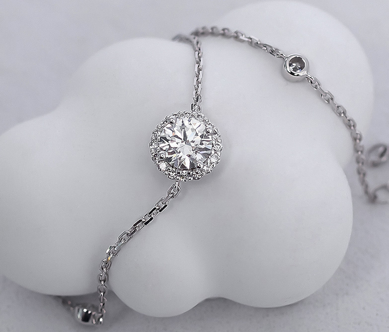 Round Petite Halo Bracelet