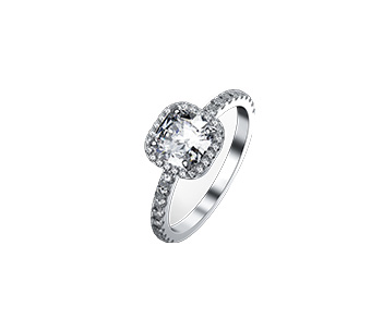 Round Halo Diamond Engagement Ring