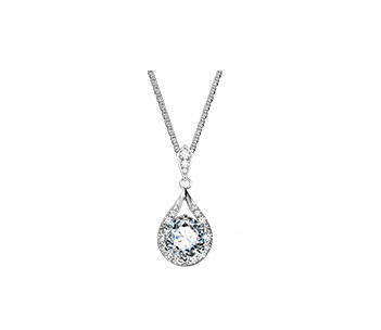 Diamond Pavé Twist Pendant Necklace
